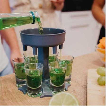 6 Shot Glass Dispenser Hållare Öl Dryck Dispenser Shot Party Presenter Bartillbehör