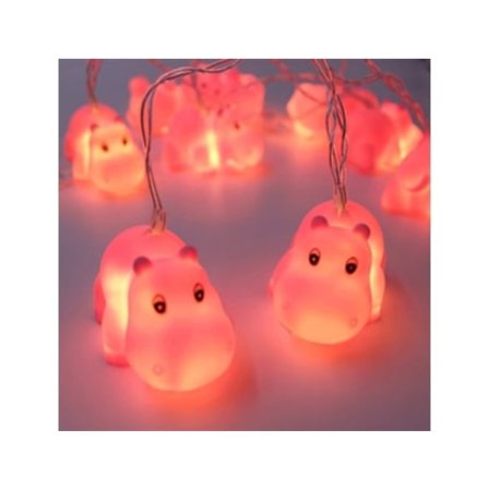 Denne 10-lys, 1,8 meter lange dyre-steak LED lampeskærm er perfekt til juletræer og feriehavedekorationer. Beijiyi (inklusive en flodhest)