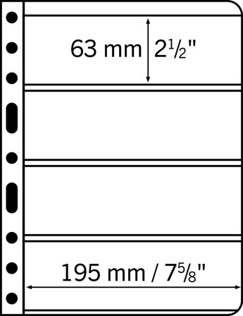 VARIO lommer - 4 Striber - Klar - Pakke med 5 stk.