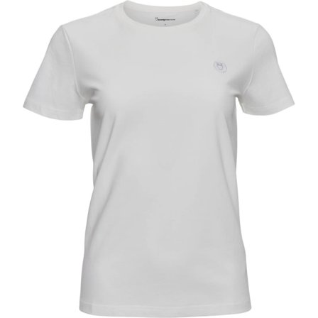 Knowledge Cotton Apparel Women's Rosa Basic Badge Tee - Gots/Vegan Women short-sleeved sweaters White L