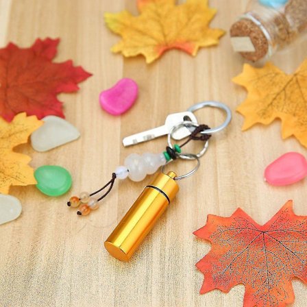 Vedenkestävä Pillerin Muotoinen Alumiininen Pullonpidike Avaimenperä