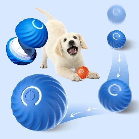 Smart Hund Toy Ball Elektronisk Interaktiv Djur Toy Moving Ball USB Automatic Moving studs