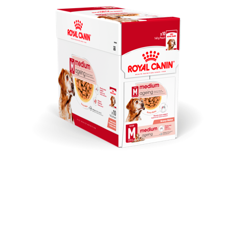 Royal Canin - Medium Ageing Gravy 10 x 140 g - Hund - Hundefôr & hundemat - Våtfôr & våtmat - ZOO.no