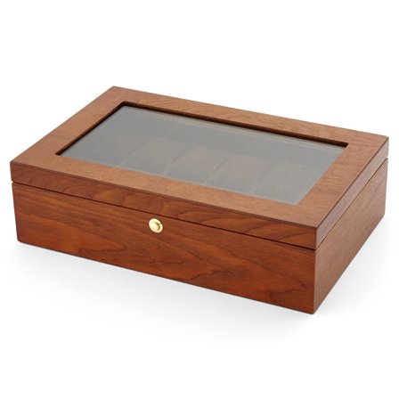 Classy Ash Veneer Watch Box - 12 Watches for Men - Watch boxes