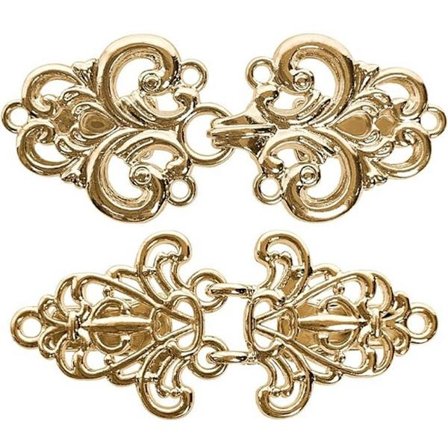 ING Vintage skjerfklips - 2-pakning - Brosjeklips - Cardigan-klips - Cardigan-knapp - Sklisikker feste