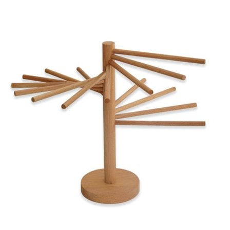 Mangesidig Justerbar Pastatørrer i Træ Praktisk Pastatørrestativ Naturligt Træstativ med Stabil Base Boligindretning