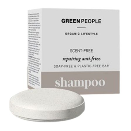 Green People Scent Free Repairing Anti-Frizz Shampoo Bar 50 g, Hår, Shampoo, Hårshampoo