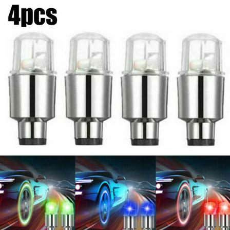 4 St Led-ljus Auto Motorcykel Cykel Ventil Cap Nattkörning