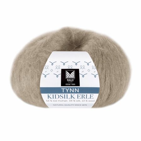 Dale Garn Tynn Kidsilk Erle Gråbeige 4054, 25g