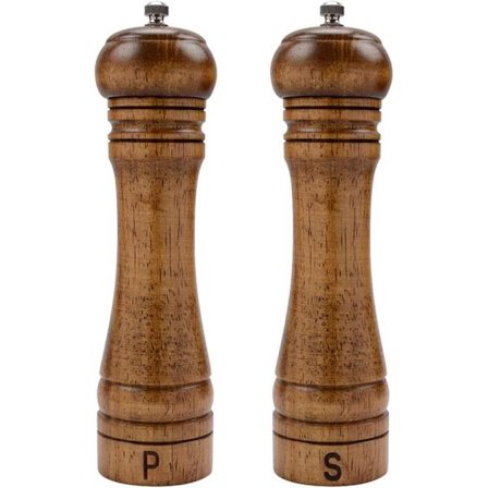 Salt- og pepperkvern i tre med keramisk kjerne - 8 armbånd