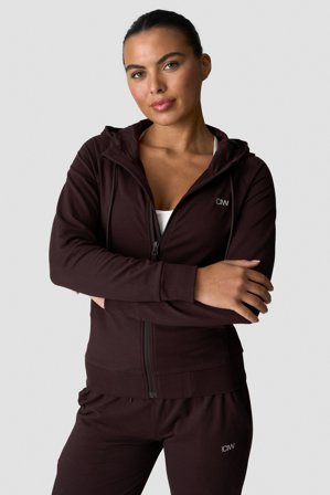 ICANIWILL - Activity Zip Hoodie Wmn Dark Burgundy - Dame - ICIW