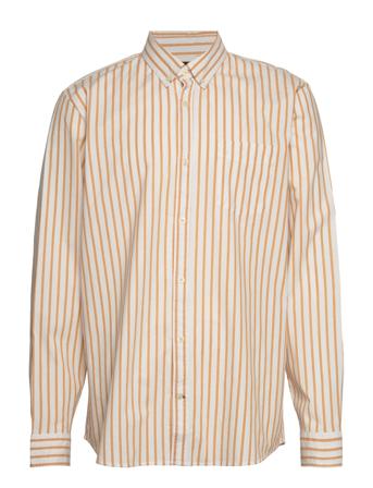 V-Ls Slim Stretch Poplin Skjorta Casual Creme GAP