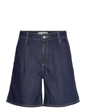 Mango | Denim Rinse-Wash Bermuda Shorts With Pleats | 34