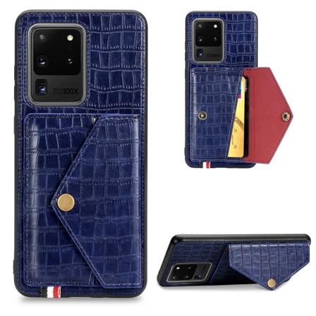 Samsung Galaxy S20 Ultra - Stilfuldt cover med kortrum Blå