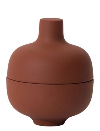 Sand Small Bowl W Lid Home Tableware Bowls Serving Bowls Brun Design House Stockholm