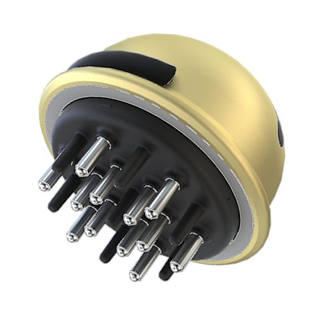 Huvudapplikator kul applikator kam massage huvud hud vätskeguide kam applikator (guld)