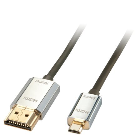 Lindy CROMO Slim High Speed HDMI to micro HDMI Cable with Ethernet - HDMI-kabel med Ethernet - 3 m