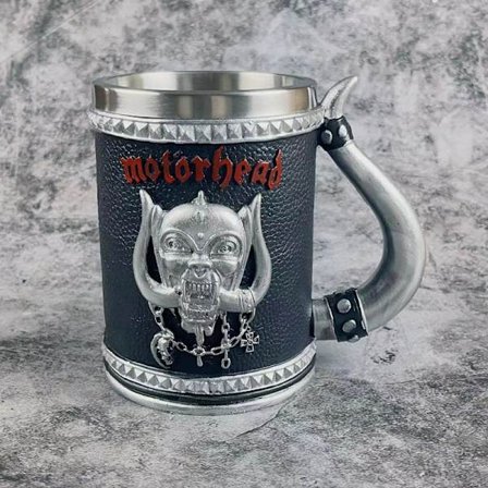 Pirat ølkrus stor kapasitet trygg rustfritt stål håndmaling og polering hodeskalle ølkrus harpiks håndverk ornament