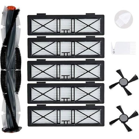 Reservedele til Neato D-serien D75 D80 D85 Connected D3 D4 D5 D6 D7 robotstøvsuger med 1 kombinationsbørste, 5 filtre, 2 sidebørster, 1 rensebørste
