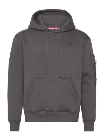 Back Print Hoody Grey Alpha Industries