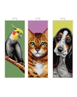 Stickpackung Lesezeichen Tiere 3-er Pack