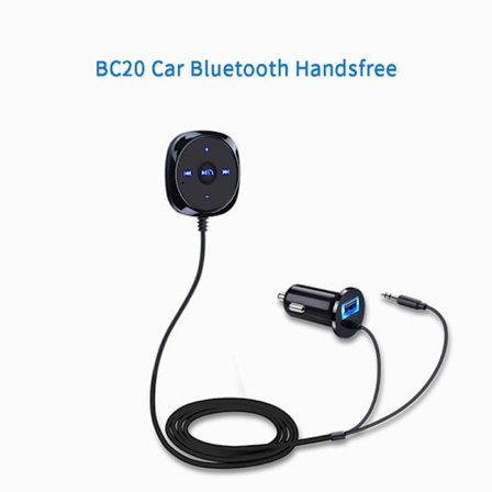 Handsfree Bluetooth Car Kit MP3 o Musikmottagare Adapter USB - on stock
