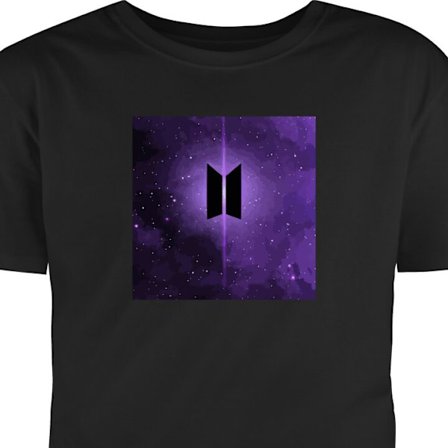 Lapsen t-paita BTS-logo violetti galaksi kpop-armeja juliste avaruus tähtitaivas korealainen musiikkibändi symboli ikoni suunnittelu
