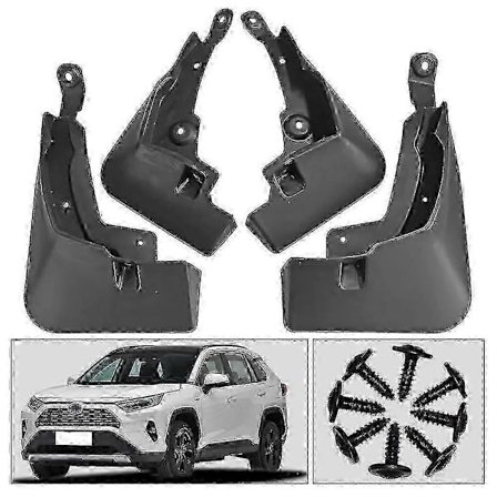 2019 - 2022 Toyota Rav4 4 stk. Myke PC Sprutlapper Mud Fender Foran/Bak Bil Mudguard Sett