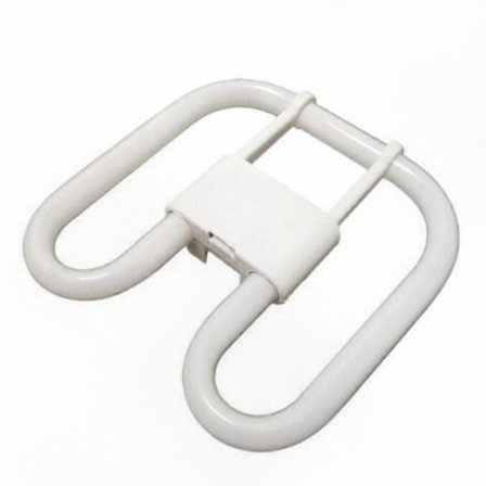 4-pinners GR10q sokkel 10W 2D kvadratisk kompakt lysstoffrør, standard hvit (3500K)