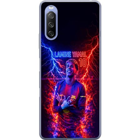 Yhteensopiva Puhelinkuori Sony Xperia 10 III Lite Viktor Gyökeresin muotokuva Arsenal-paita päällä, jossa intensiivinen katse ja tumma dramaattinen ta