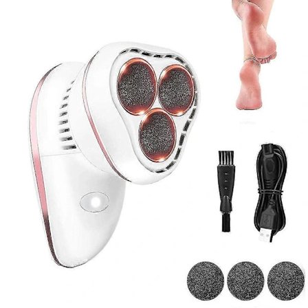 Elektrisk Hardhudfjerner for Føtter - Elektrisk Fotfil Pedikyrverktøy Innebygd Støvsuger, Elektrisk Støvsuger Fotfil, Profesjonell Pedikyr...