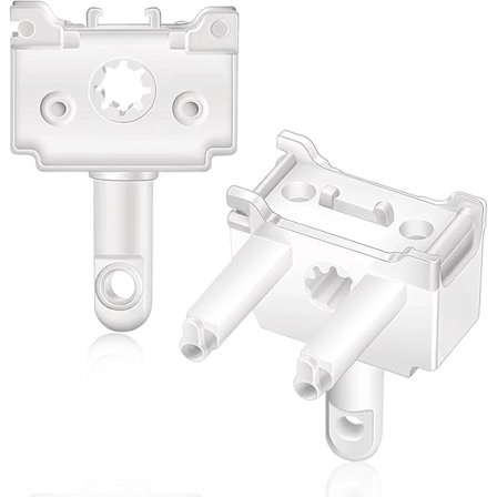 2 stk. lodrette persienner reservedele ABS materiale hvide vinduespersienner reservedele kontrol udskiftningsreparations tilbehør