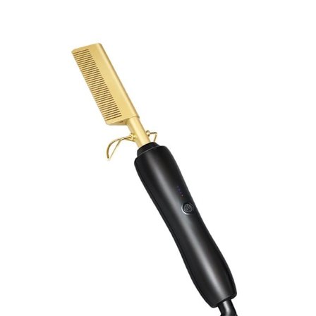winnerruby Elektrisk Hår Varm Kam Räta Ut Kam | Guld/Svart
