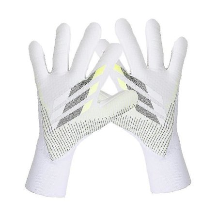 Målmandshandsker, Premium Fodboldmålmandshandsker, Fingerbeskyttelse Til Unge (1 par, Hvid)-FA-