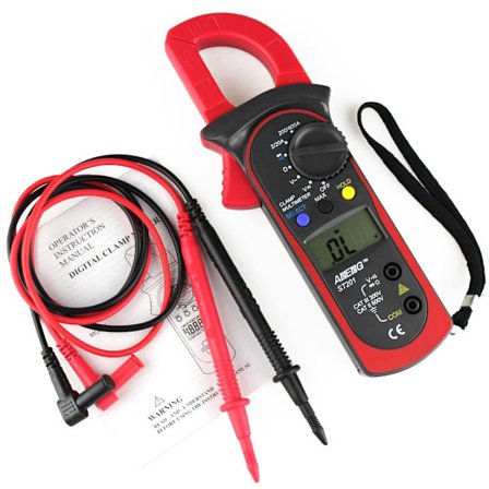 Digital LCD-display Clamp AC/för DC Multimeter Amp Volt Meter Resistans Testare