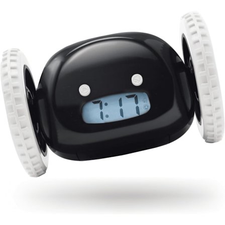 Kello, rullaava herätyskello, erittäin kova nukkuja (kello robotti aiku