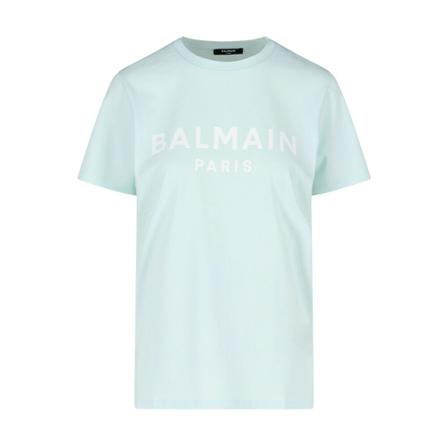 Balmain, T-Shirts Blauw, Dames, Maat:M
