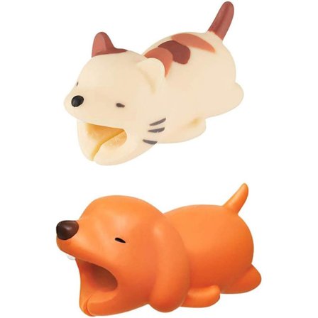 2 kappaletta söpöjä eläimiä purevia kaapelinsuojia estävät kaapelin katkeamisen