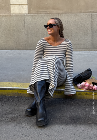 BUBBLEROOM - Leather Knee High Boots - 36