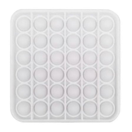 Stuff Certified Pop It - Fidget Anti Stress Leksak Bubbla Leksak Silikon Fyrkantig Vit xi