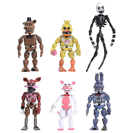 Fnaf Action Figurer Legetøj Dukker Nightmare Five Nights at Freddy's Spil Børnegave{EE}