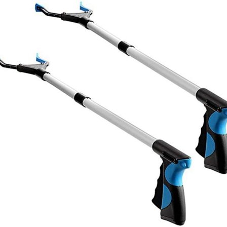 Foldbar griper, 2-pak gripende tang, roterbar gripende tang, søppeltang, sklisikker