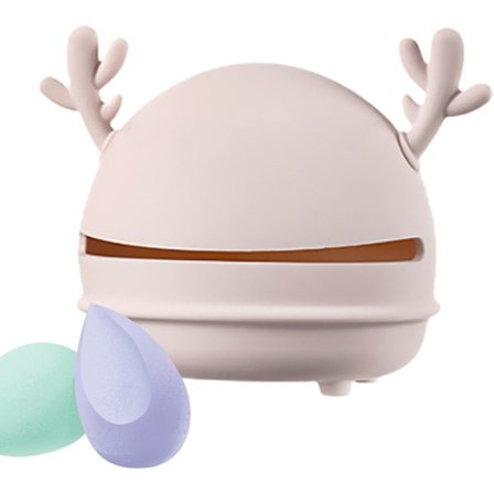 Makeup Svampeholder, Ventileret Makeup Æg Svampeholder i Silikone - Støvtæt Bærbar Makeup Svampeholder