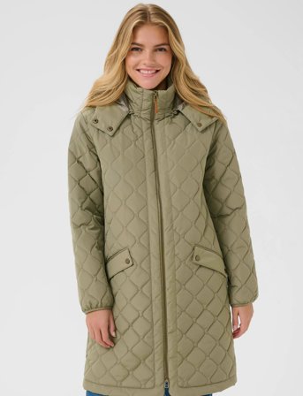 Cream Crarwen Jacket W. Hood - Khaki green - 46