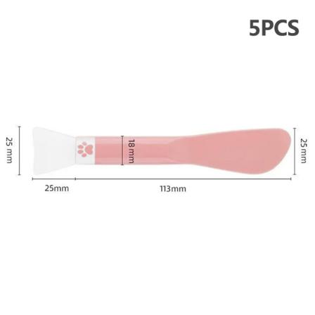 1/5 St Silikon Dubbelhårig Ansiktsmaskborste För Ansiktsutstryk