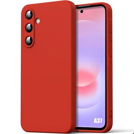 Cover til Samsung Galaxy A37 5G, Beskyttelse i blød flydende silikone, Slim let anti-ridser rød