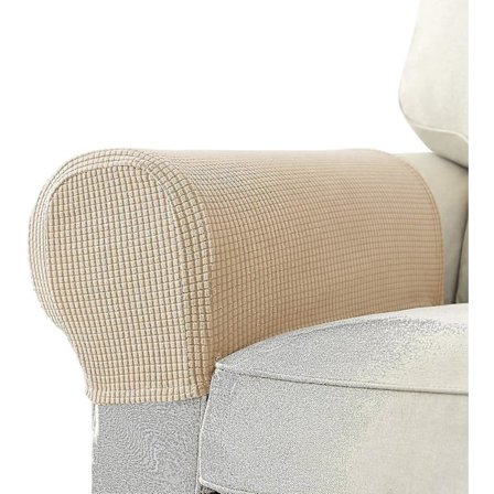 Sofa Armlenebeskyttere Stretch Armlenebeskyttere for Lenestol, Camel