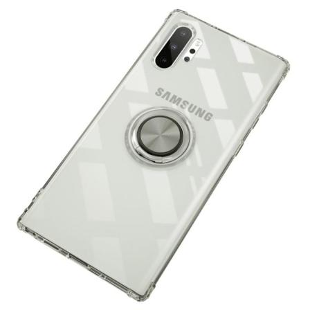 Samsung Note 10 Plus Stöttåligt Skal Med Ringhållare Fresh Transparent