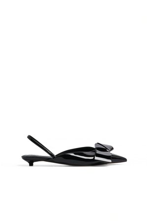 NA-KD Kitten-Heel-Pumps mit großer Schleife - Schuhe Silvester - Schwarz - EU 36