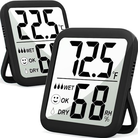 2 kpl Max Sisälämpömittari Hygrometri Kosteusmittari Lämpötila, ZQKLA
